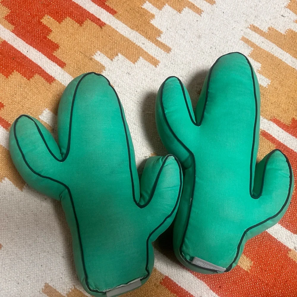 The Land of Nod Green Cactus Pillow - Picture 2 of 3